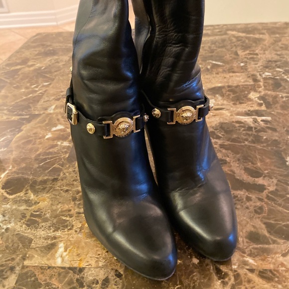 Black W Over-the-knee Leather Horse Riding Style - Picture 2 of 8